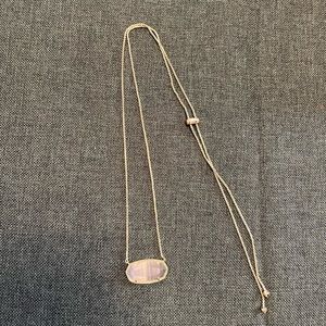 Kendra Scott Delaney Pendant Necklace in Slate & Gold